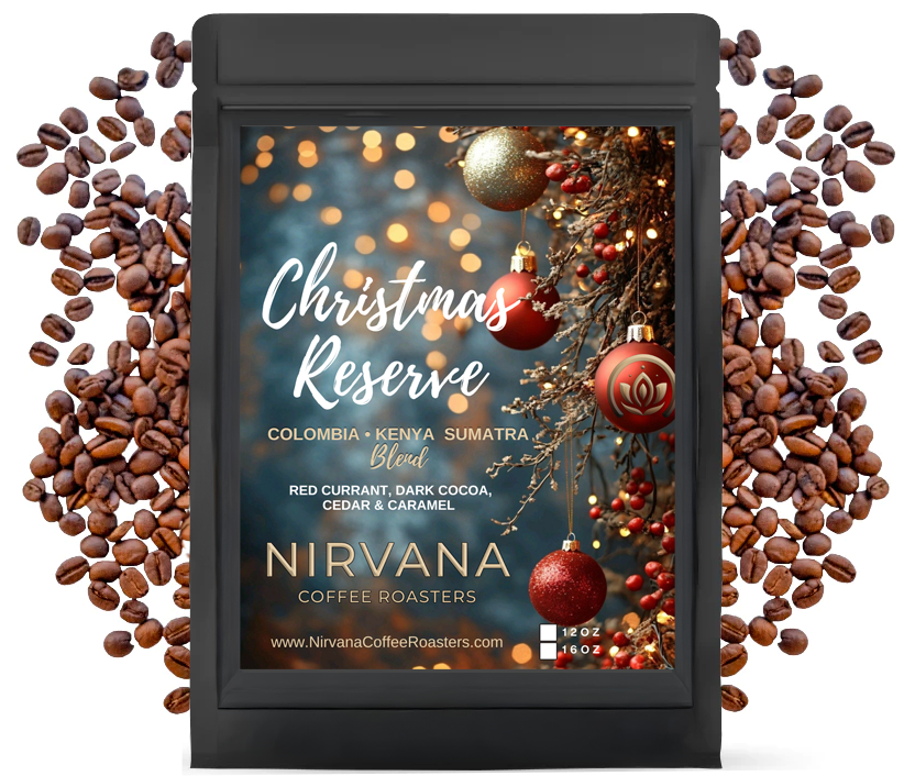 Christmas Reserve, A harmonious fusion of three legendary coffee region. Colombia • Kenya • Sumatra