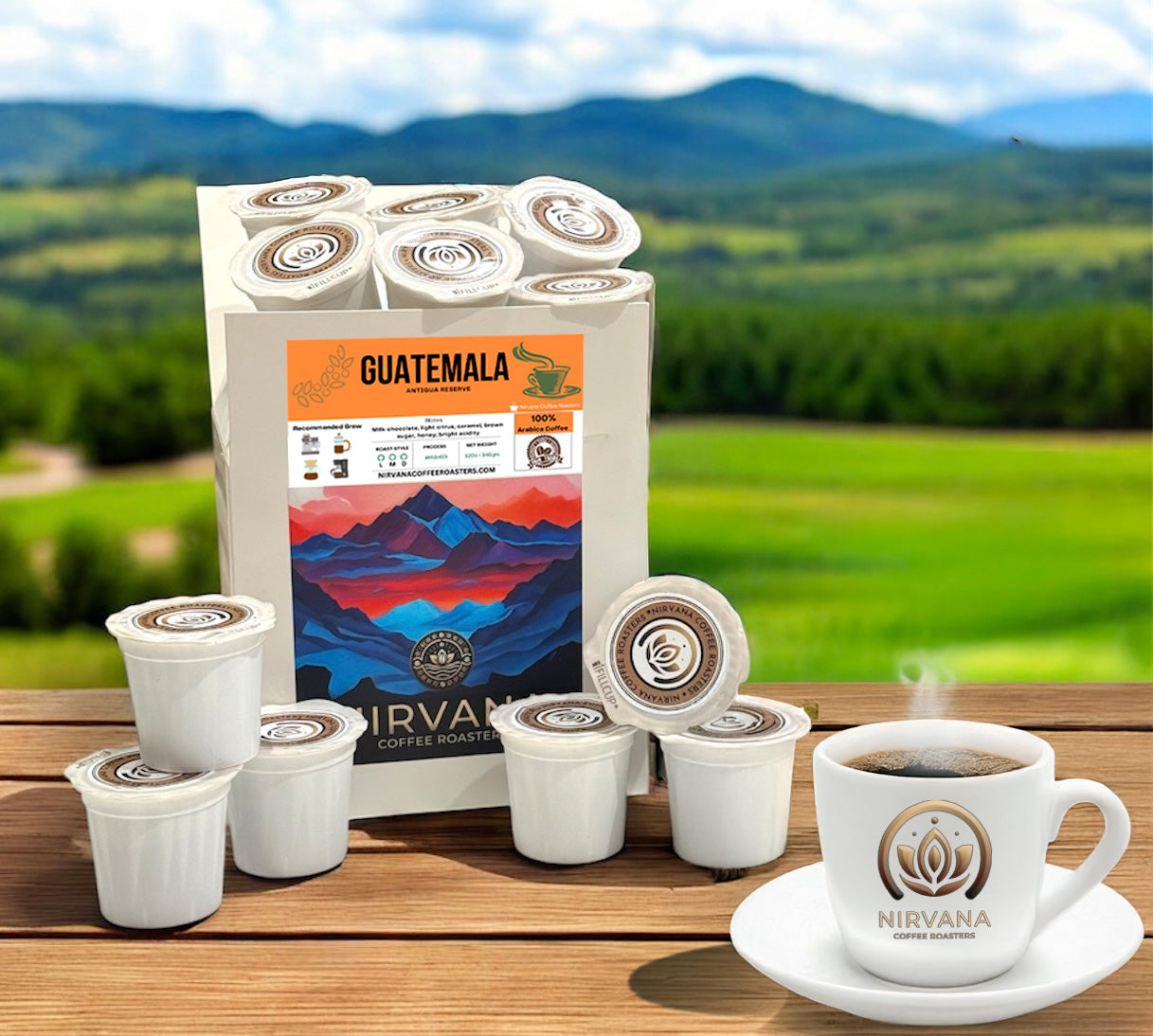 Guatemala Antigua Reserve Coffee Pods – Single Serve, K-Cup® Compatible | Single Origin Medium Roast | Rich & Chocolatey Arabica