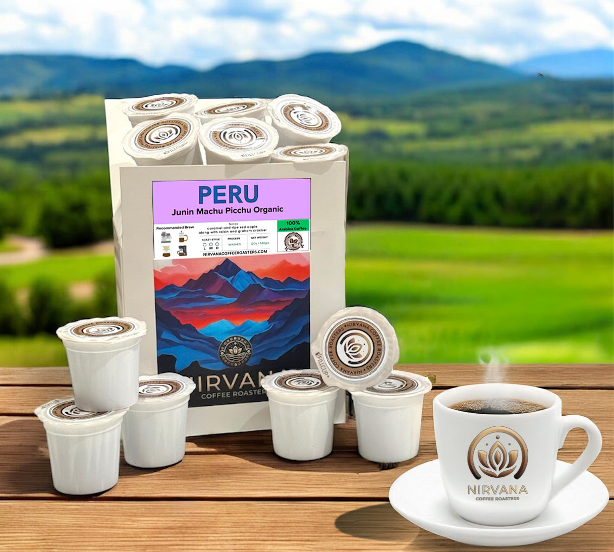 Peru Junín Machu Picchu Organic Single Serve Coffee Pods | Specialty Single Origin Peruvian Arabica