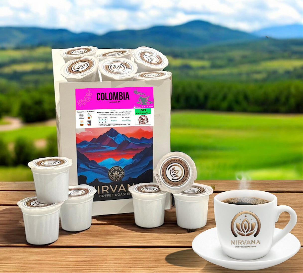 Colombia Supremo  Single Serve Coffee Pods | Specialty Arabica, Single Origin Colombian Coffee