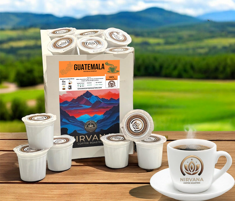Guatemala Huehuetenango Coffee Pods – Freshly Roasted Single Origin K-Cups with Chocolate & Citrus Notes