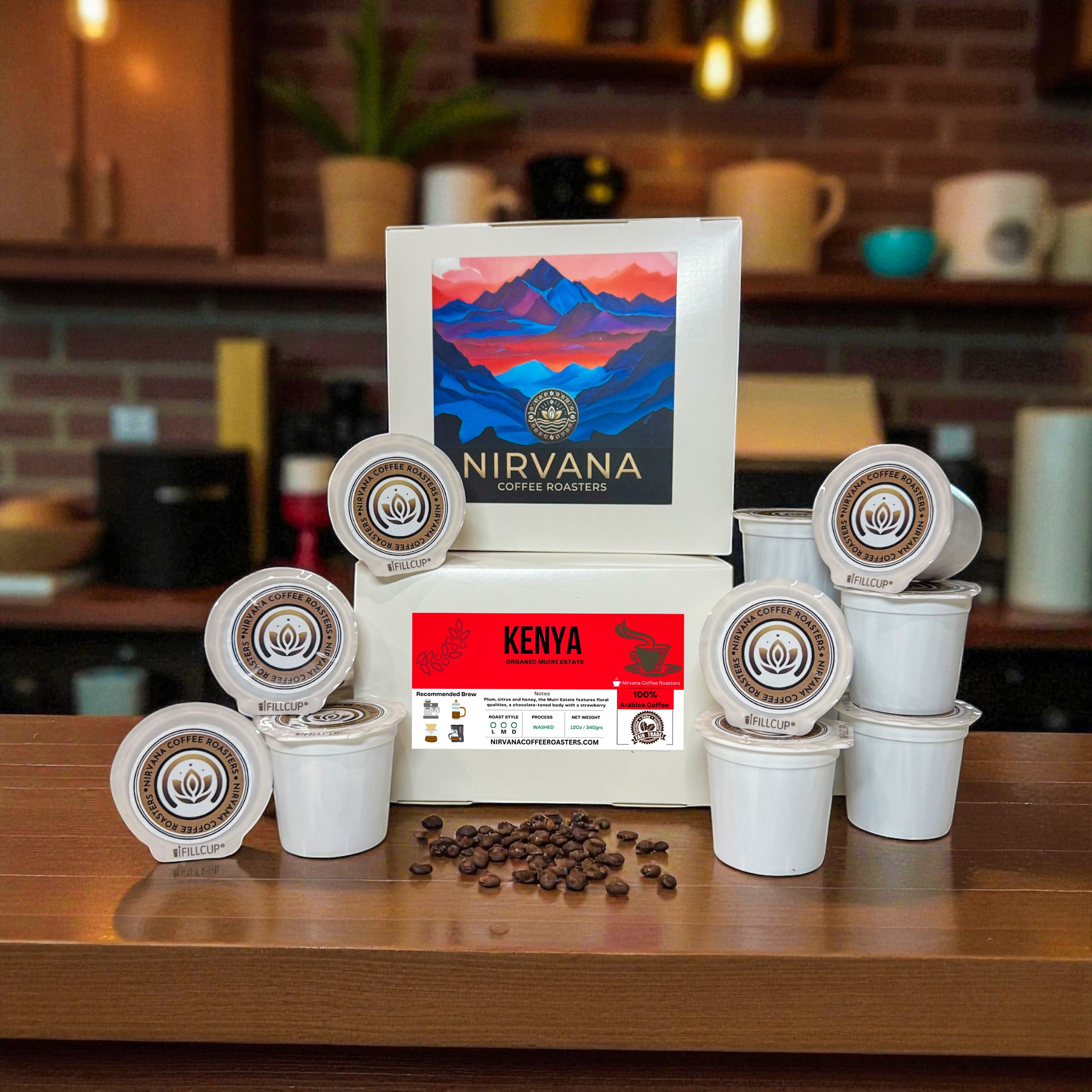 Kenya Muiri Estate Organic Single Serve Coffee Pods | Specialty Arabica, Single Origin Kenyan Coffee